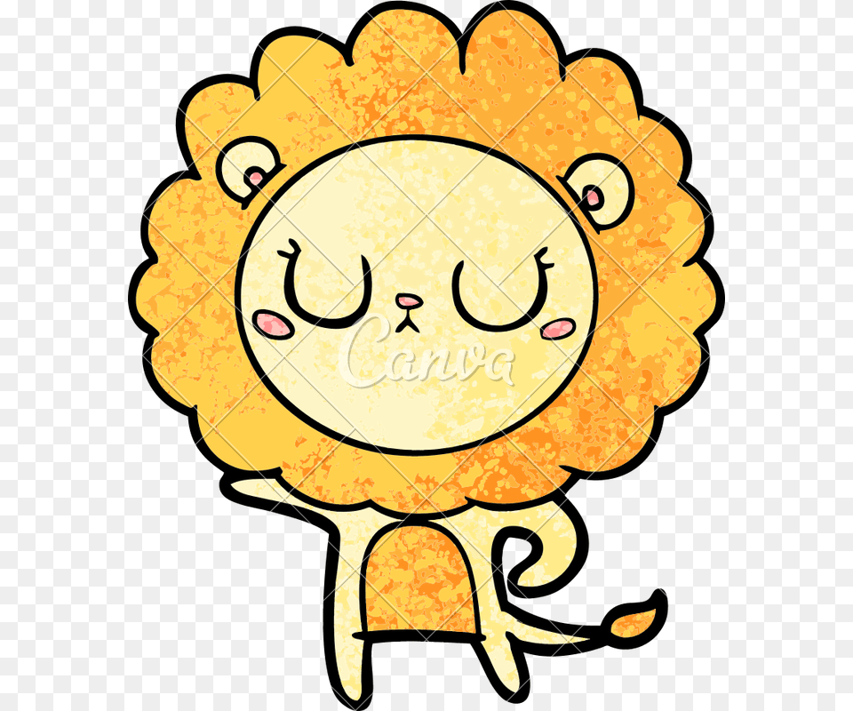 Cartoon Lion Vector Illustration Free Png