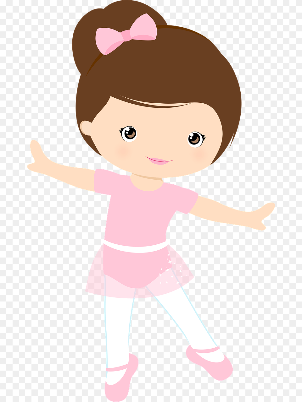 Cartoon Little Girl Ballerina, Baby, Doll, Person, Toy Free Transparent Png