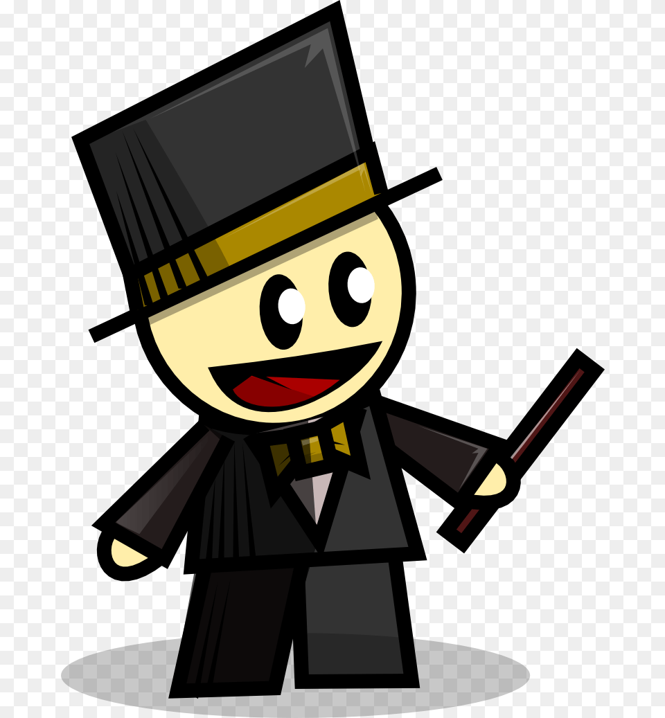 Cartoon Magician, Performer, Person, Device, Grass Png Image