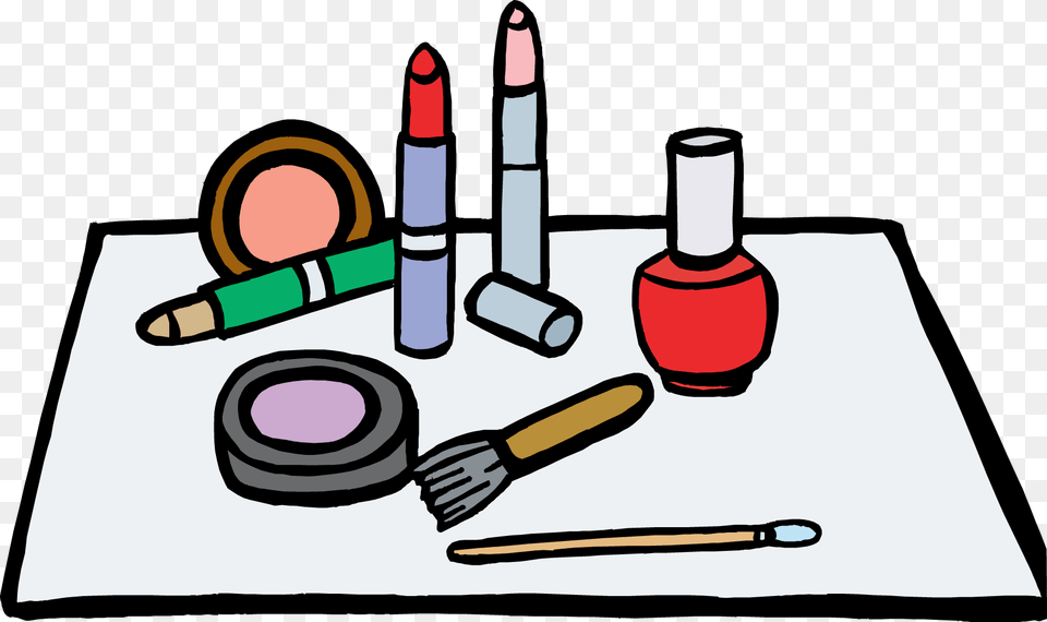 Cartoon Makeup Clip Art Trends For Gt Putting On Makeup Clip Art, Cosmetics, Lipstick, Brush, Device Free Png