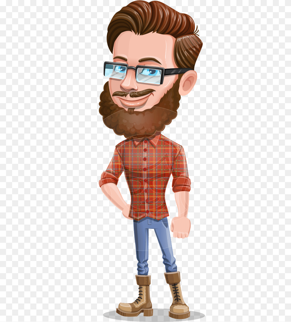 Cartoon Man Dressed As Lumberjack Character Animator Vector Cartoon Characters, Photography, Male, Person, Adult Free Png Download
