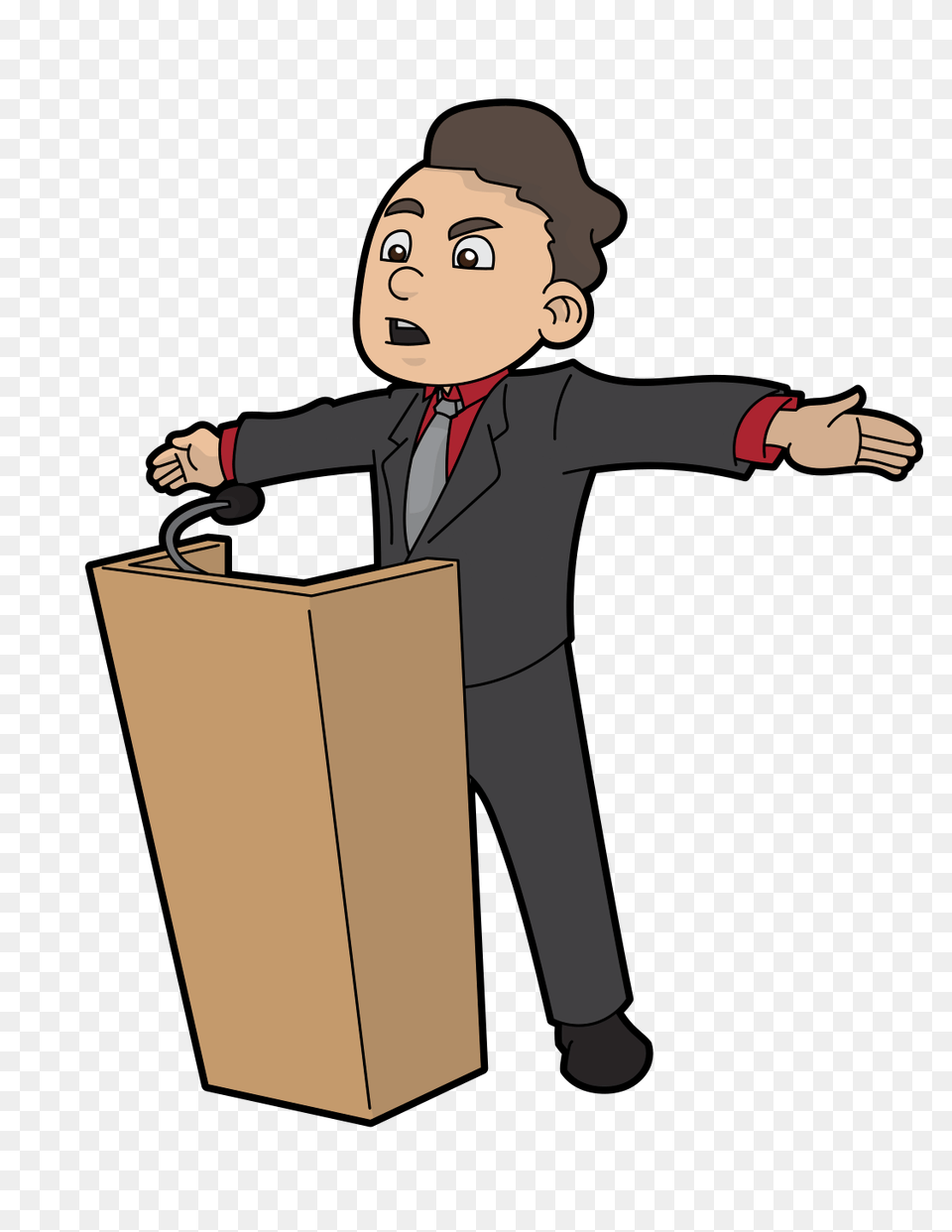 Cartoon Man Engaged In Public Speaking, Crowd, Person, Audience, Speech Free Png