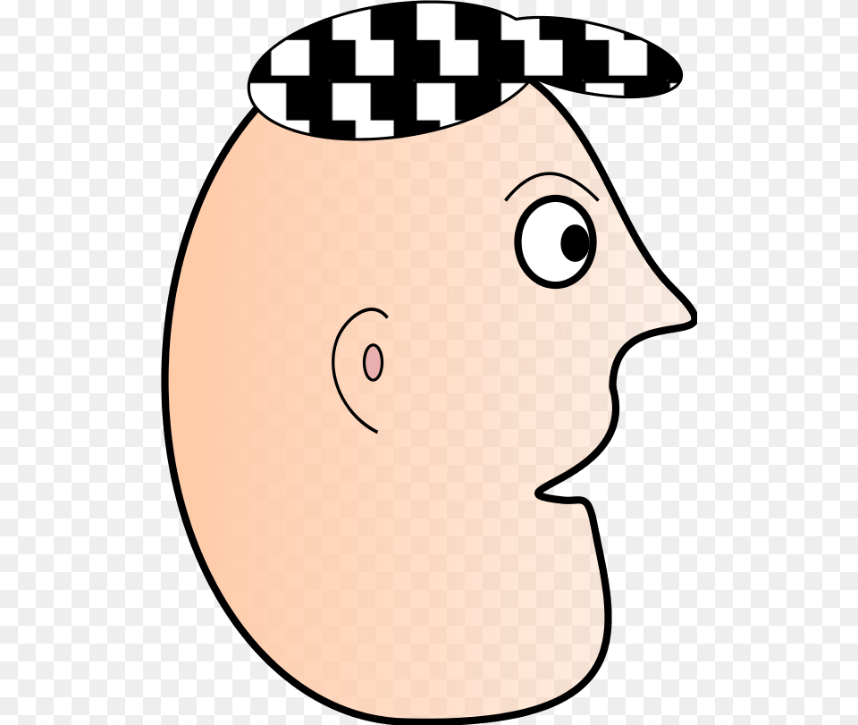 Cartoon Man Face Profile Wearing Cap Clip Art, Head, Person, Clothing, Hat Png