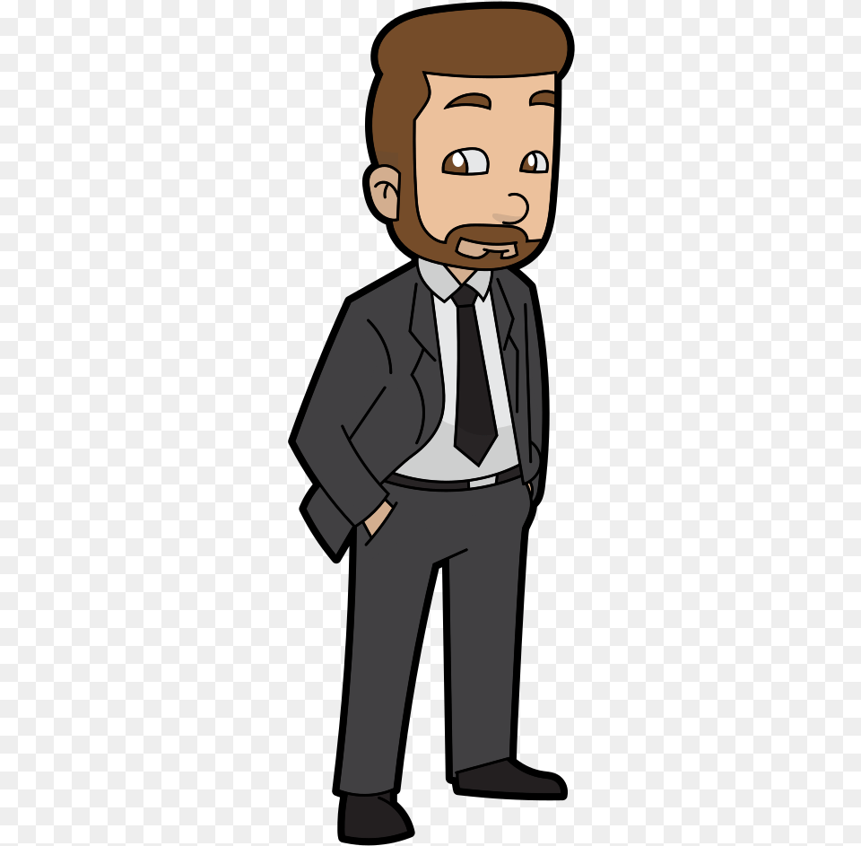 Cartoon Man In Suit, Accessories, Formal Wear, Clothing, Tie Png Image