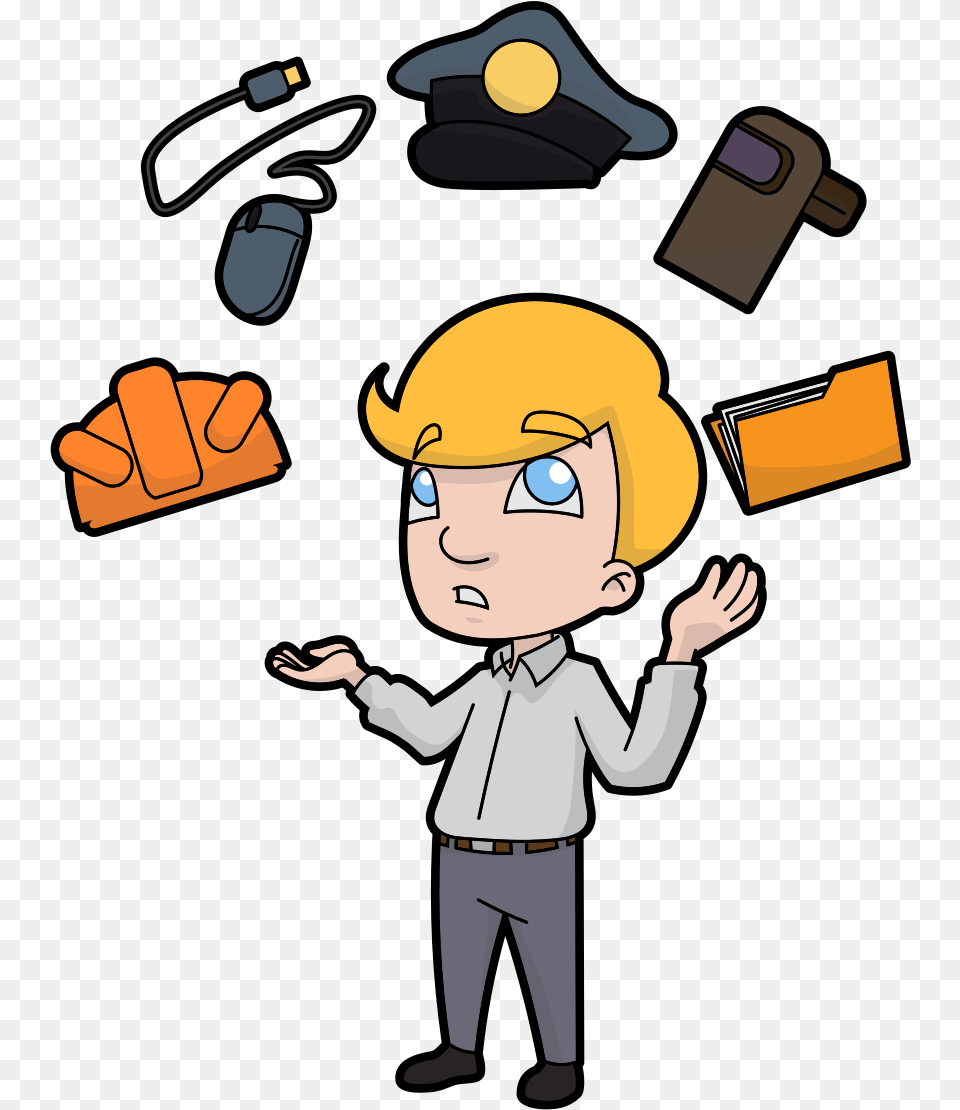 Cartoon Man Juggling Careers, Baby, Person, Face, Head Free Transparent Png