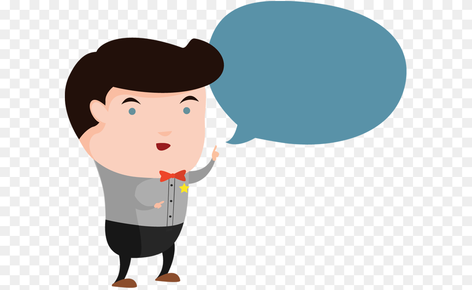Cartoon Man With A Bubble To Speech, People, Person, Balloon, Baby Free Transparent Png