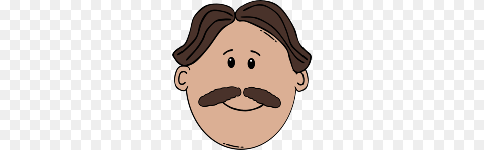 Cartoon Man With Mustache Clip Art, Face, Head, Person, Baby Free Transparent Png