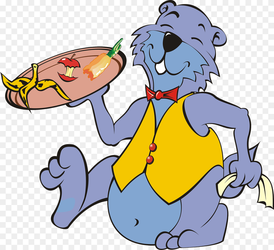 Cartoon Marmot Eating Leftovers Clipart Free Transparent Png