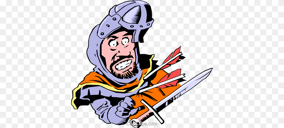 Cartoon Medieval Guard Royalty Vector Clip Art Illustration, Baby, Person, Head, Face Png Image