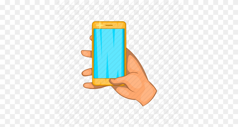 Cartoon Mobile Phone Screen Selfie Sign Smartphone Icon, Electronics, Mobile Phone Free Png Download