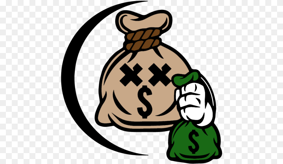 Cartoon Money Bag, Sack, Baby, Person, Face Png Image