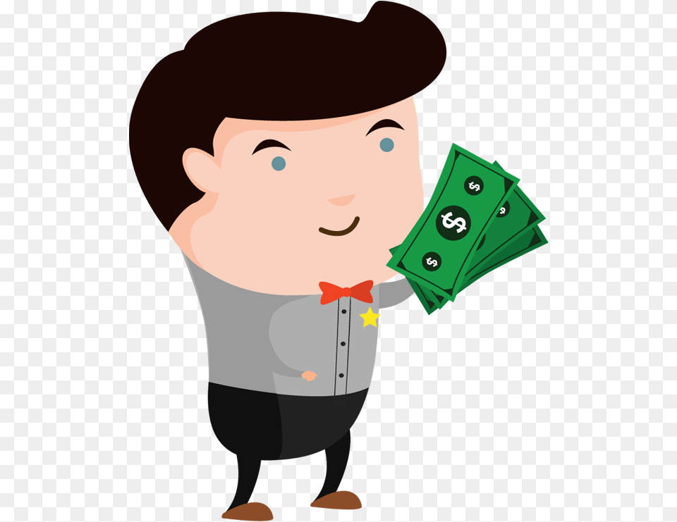 Cartoon Money Cartoon Person With Money, Baby, Face, Head, Photography Png Image