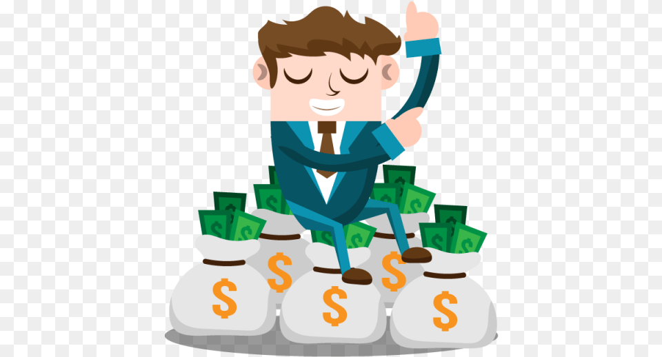 Cartoon Money People With Money, Person, Text, Number, Symbol Free Transparent Png