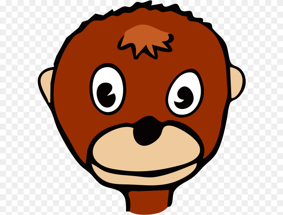 Cartoon Monkey Face Svg Clip Arts Kartun Monyet Bahagia Free Transparent Png
