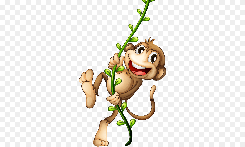 Cartoon Monkey Background, Art, Graphics, Plant, Elf Free Transparent Png