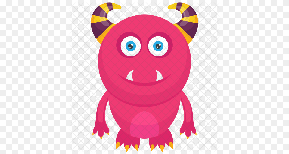 Cartoon Monster Icon Cartoon Monsters Pink, Purple, Nature, Outdoors, Snow Free Png Download