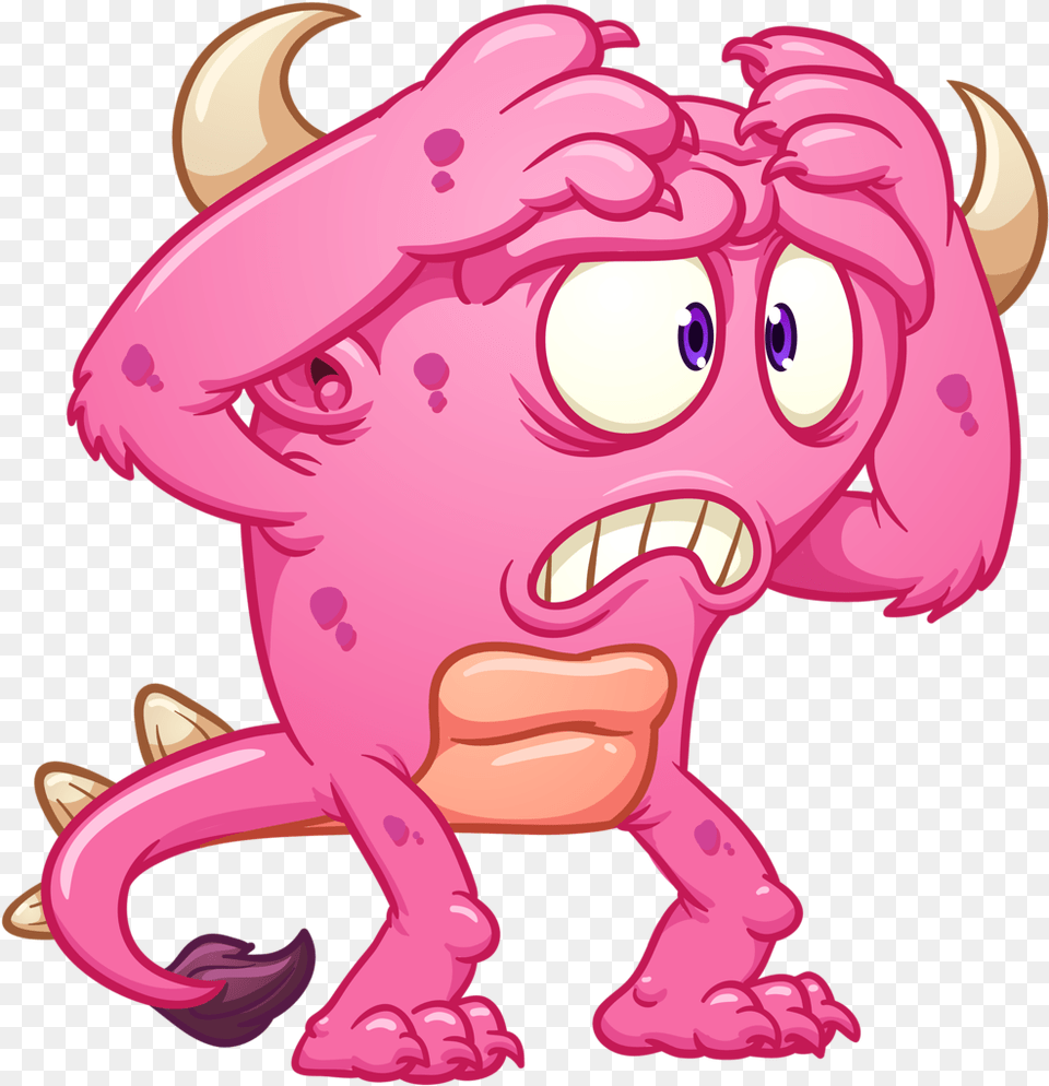 Cartoon Monsters Cute Little Cartoon Monsters, Purple, Animal, Bear, Mammal Free Png Download