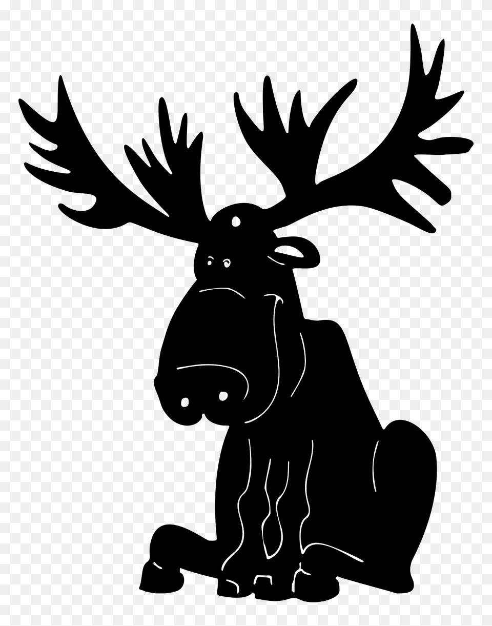 Cartoon Moose Stencil Clipart, Animal, Mammal, Wildlife, Baby Free Png Download