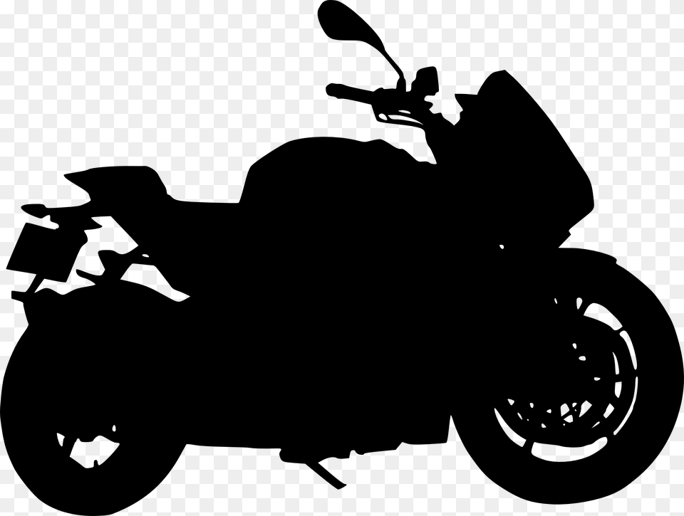 Cartoon Motorbike Transparent Background, Vehicle, Transportation, Motorcycle, Silhouette Png