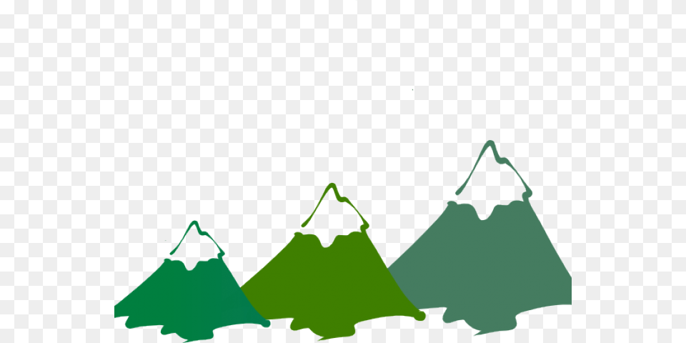 Cartoon Mountain, Green, Bag, Triangle, Woman Png Image