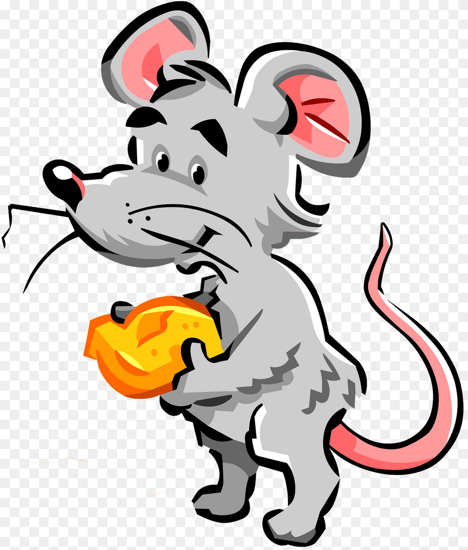 Cartoon Mouse With Cheese Clipart, Baby, Person, Animal, Mammal Free Png Download