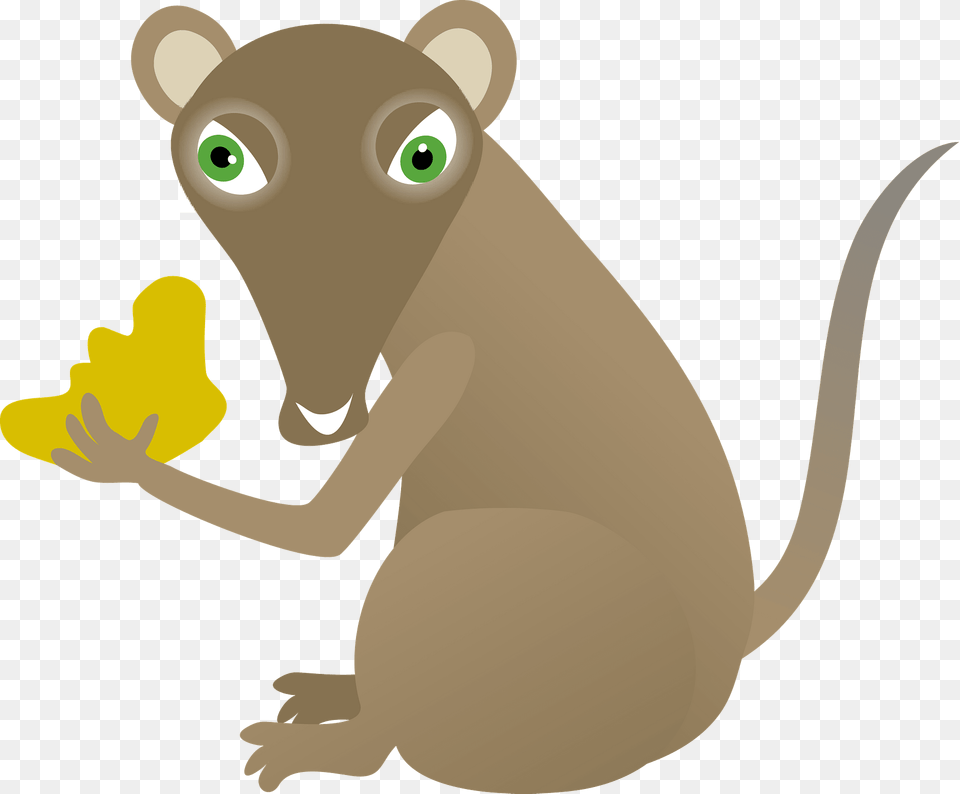 Cartoon Mouse With Cheese Clipart, Animal, Mammal, Fish, Sea Life Png