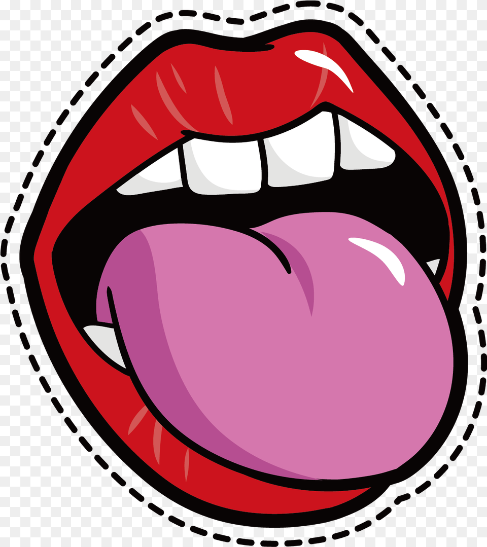 Cartoon Mouth Tongue Material Tongue Cartoon, Body Part, Person Free Transparent Png