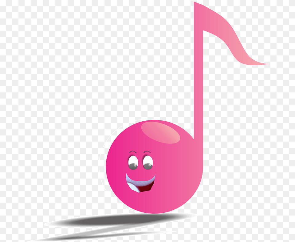 Cartoon Music Note Clipart Simbol Musik Warna Pink, Sphere Free Png Download