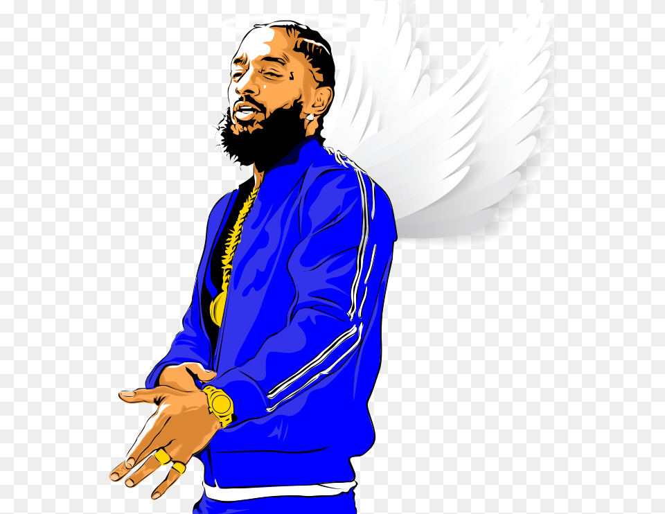 Cartoon Nipsey Hussle, Person, People, Man, Male Free Transparent Png