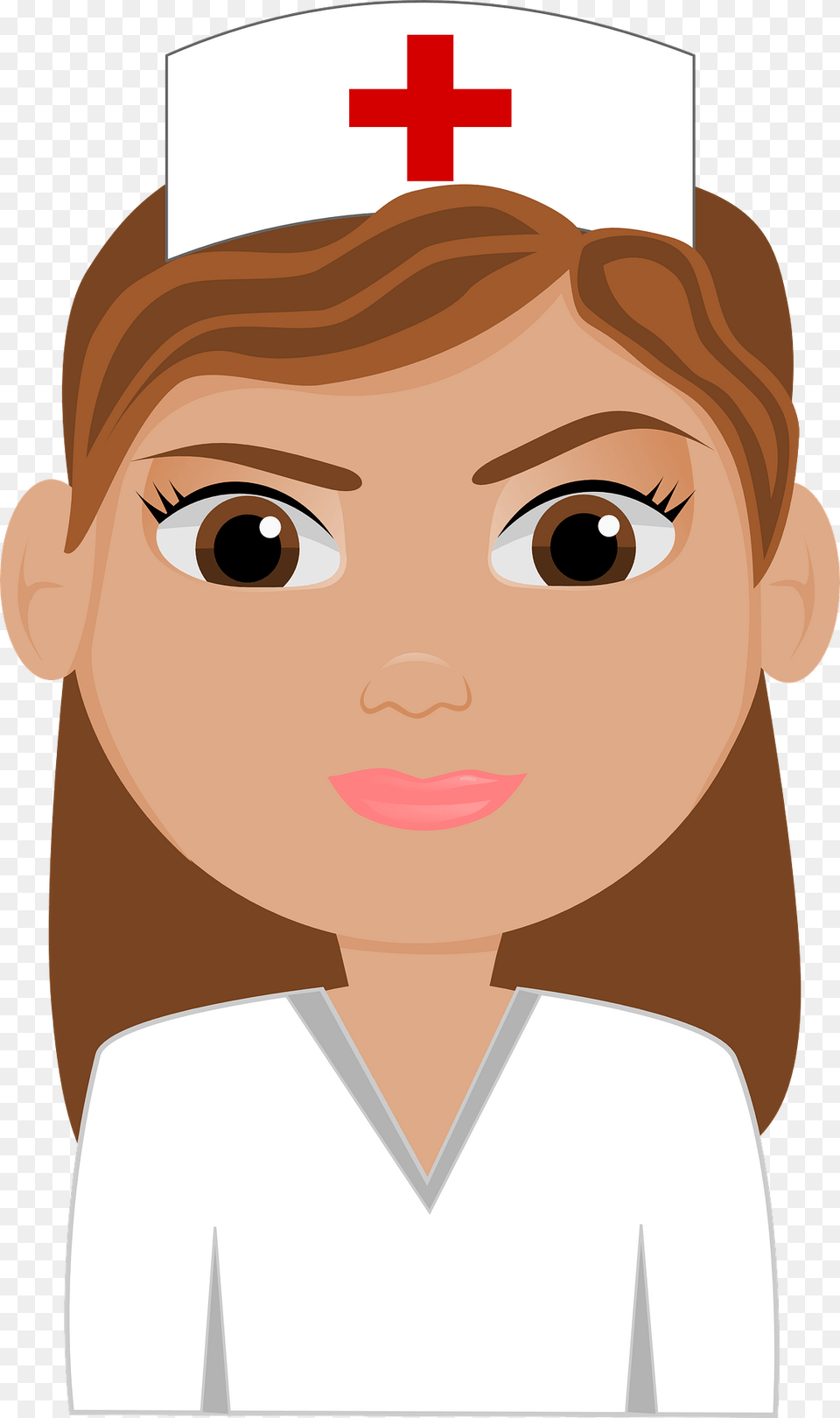 Cartoon Nurse Clipart, Logo, Face, Head, Person Png Image