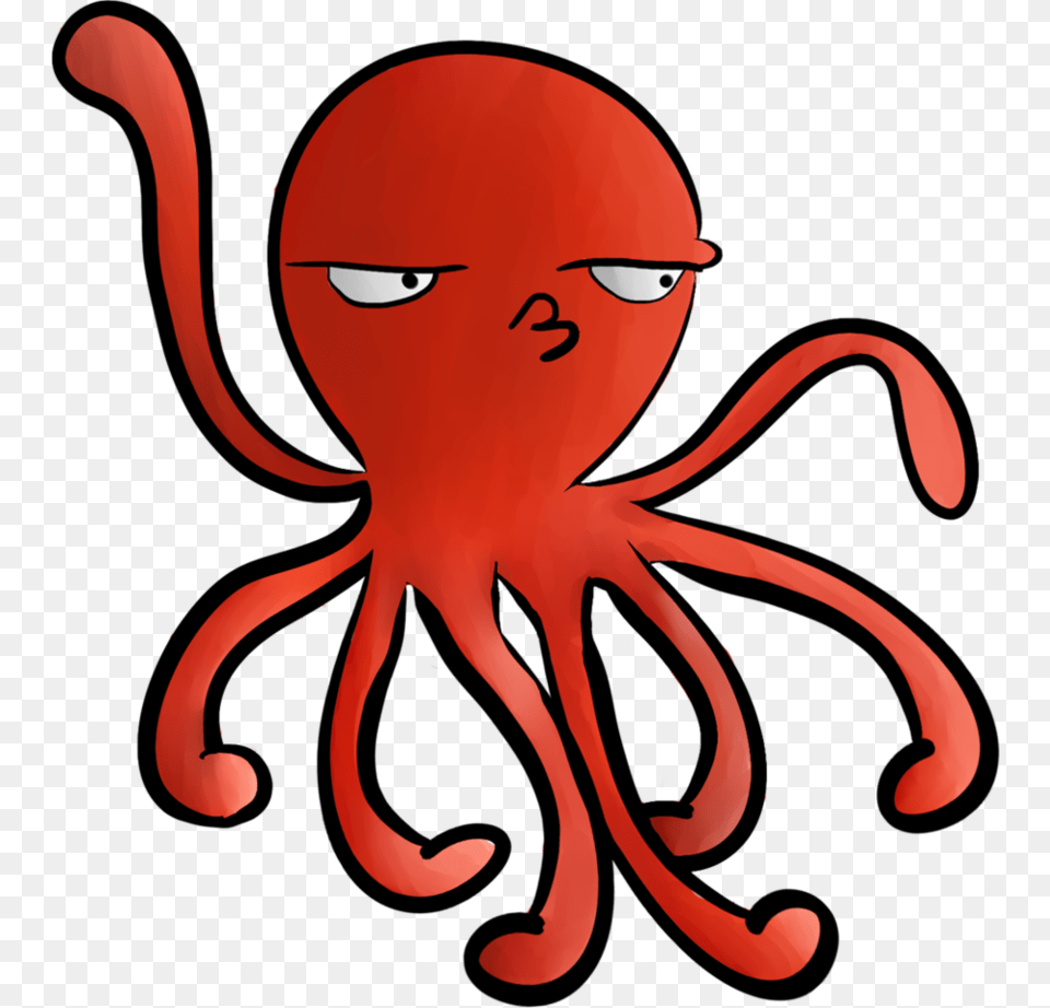 Cartoon Octopus Clear Background, Person, Animal, Sea Life, Invertebrate Png