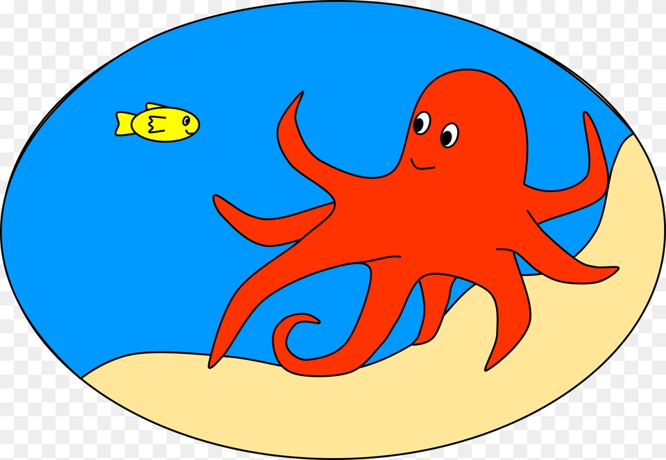 Cartoon Octopus In Sea Clipart Download, Animal, Sea Life, Fish, Shark Png Image