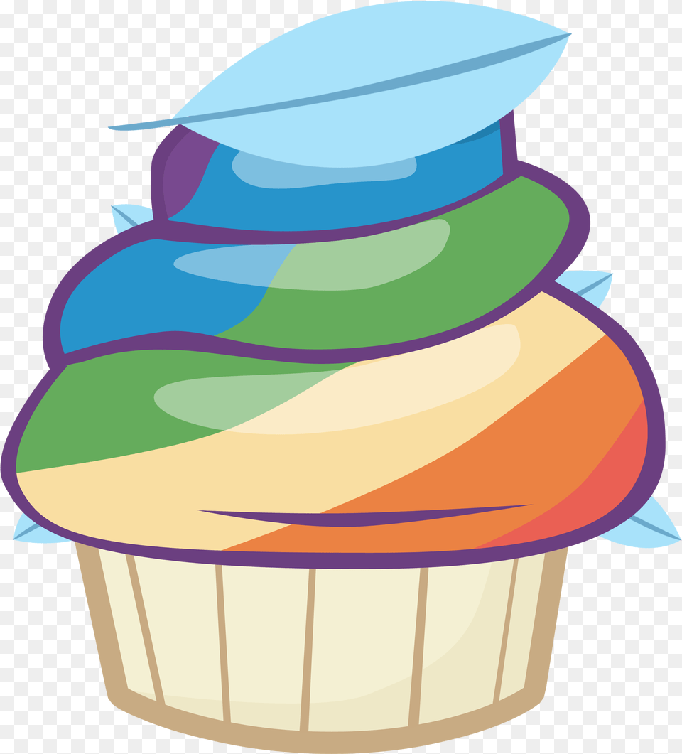 Cartoon Of A Cupcake Mlp Cupcake, Cake, Cream, Dessert, Food Free Transparent Png