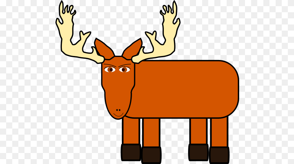 Cartoon Of A Moose Transparent Cartoon Moose, Animal, Deer, Mammal, Wildlife Png Image