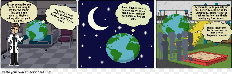 Cartoon Of Earth Asking For Help, Publication, Book, Comics, Furniture Free Png Download