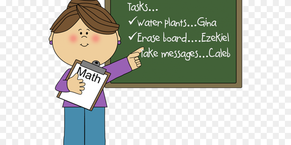 Cartoon Of Math Teacher, Baby, Person, Blackboard Free Png