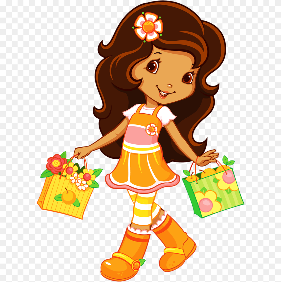 Cartoon Orange Blossom Strawberry Shortcake, Person, Face, Head, Birthday Cake Free Transparent Png