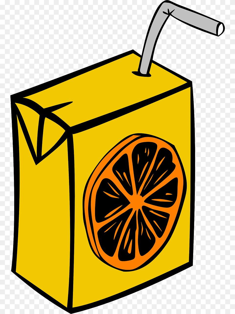 Cartoon Orange Juice Box, Wheel, Machine, Produce, Plant Free Png Download