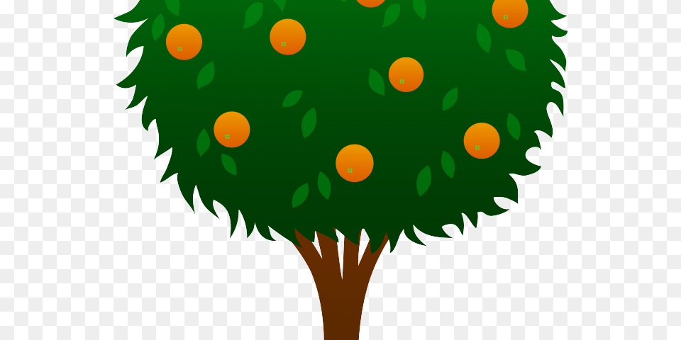 Cartoon Orange Tree Tree With Ten Apples, Green, Plant, Pattern Png Image