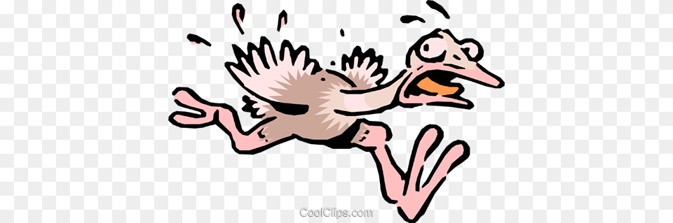 Cartoon Ostrich Royalty Vector Clip Art Illustration, Baby, Person, Animal, Bird Free Png Download