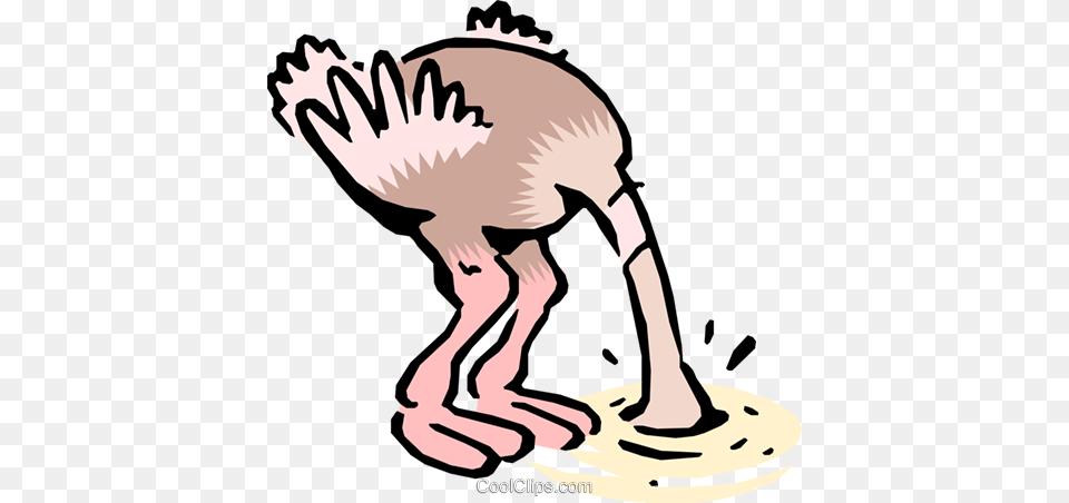 Cartoon Ostrich Royalty Vector Clip Art Illustration, Baby, Person, Animal, Bird Png Image