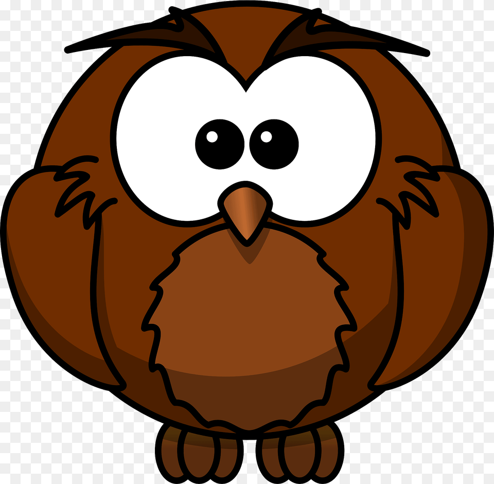 Cartoon Owl Clipart, Animal, Nature, Outdoors, Snow Png