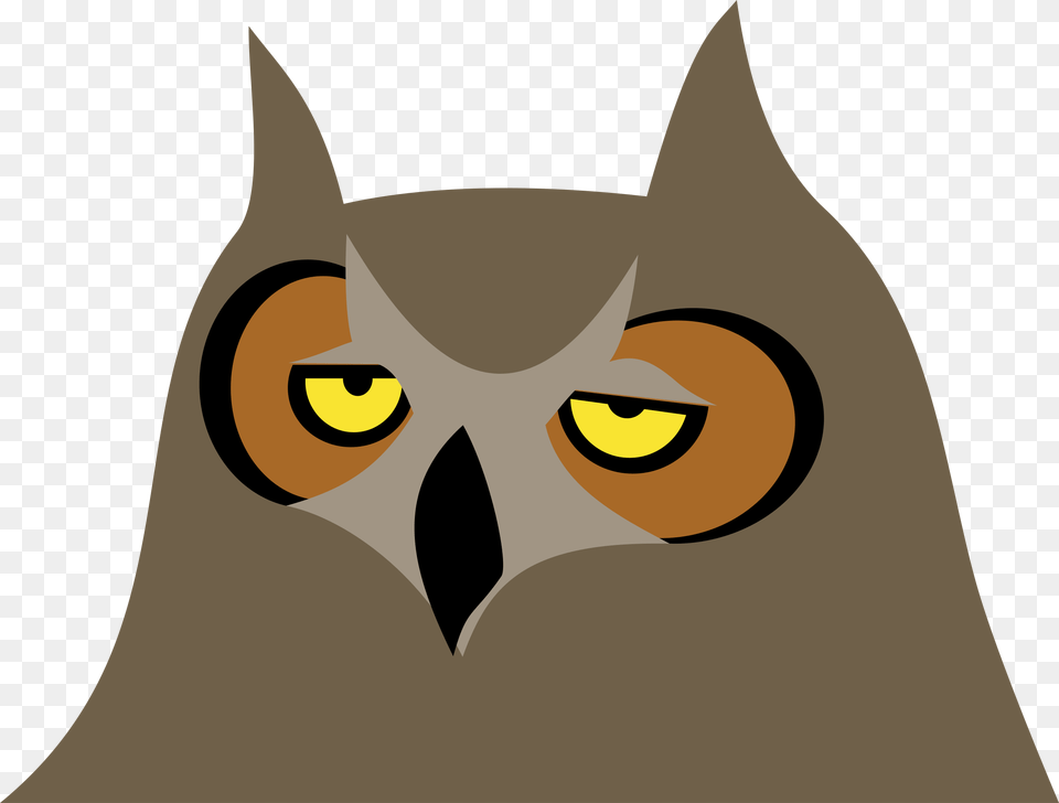 Cartoon Owl Head, Animal, Cat, Mammal, Pet Png Image