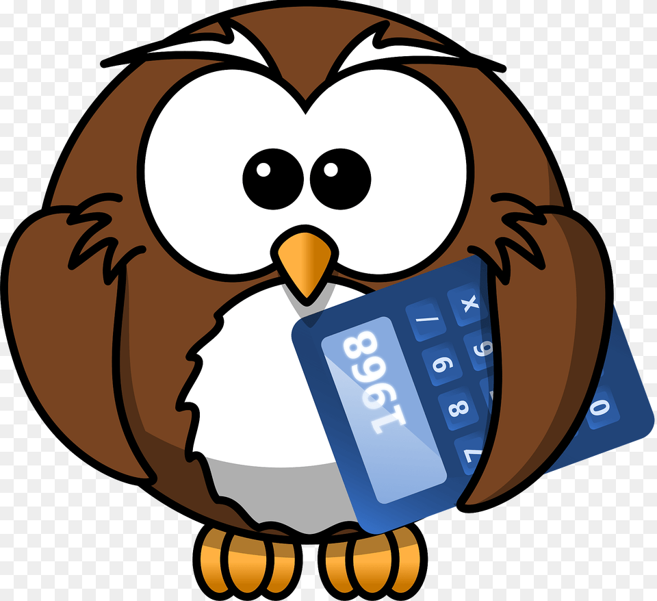 Cartoon Owl With Calculator Clipart, Nature, Outdoors, Snow, Snowman Free Png Download