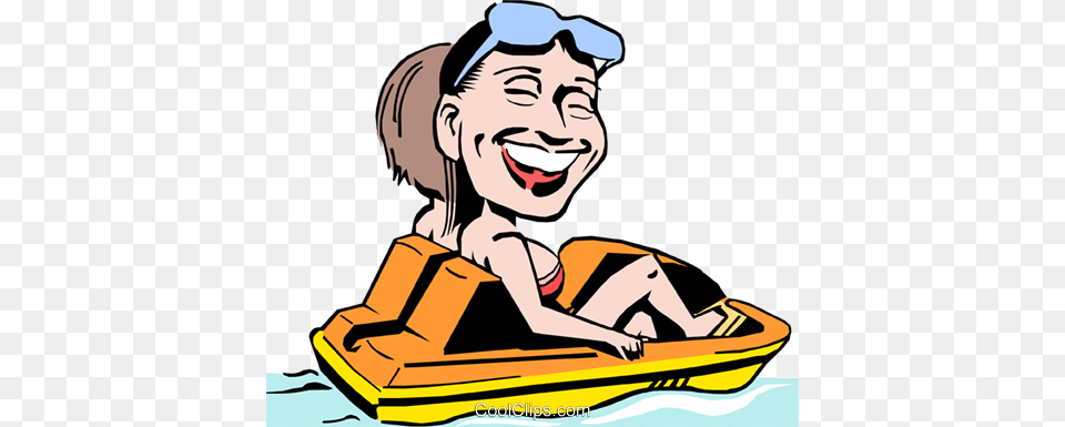 Cartoon Paddleboat Royalty Vector Clip Art Illustration, Water, Baby, Person, Face Free Transparent Png