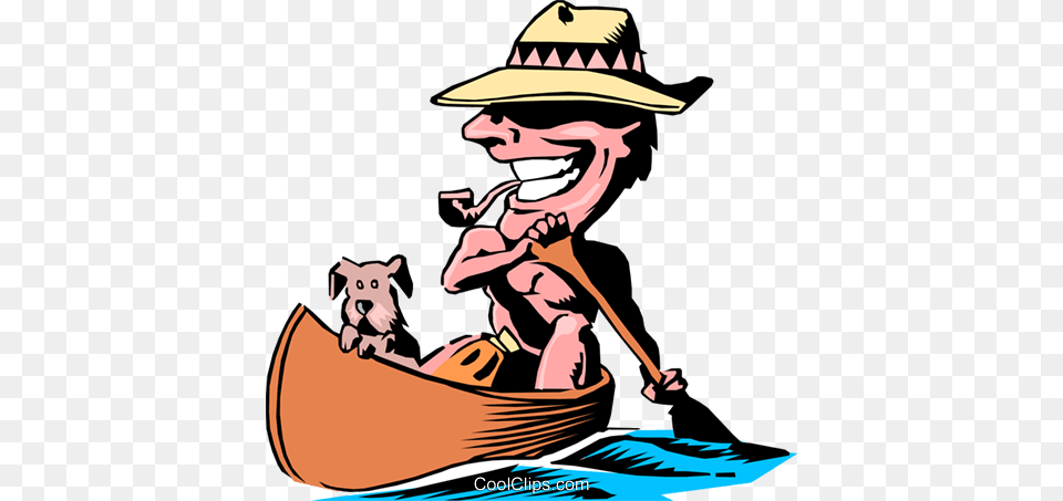 Cartoon Paddler Royalty Vector Clip Art Illustration, Baby, Person, Hat, Clothing Free Png