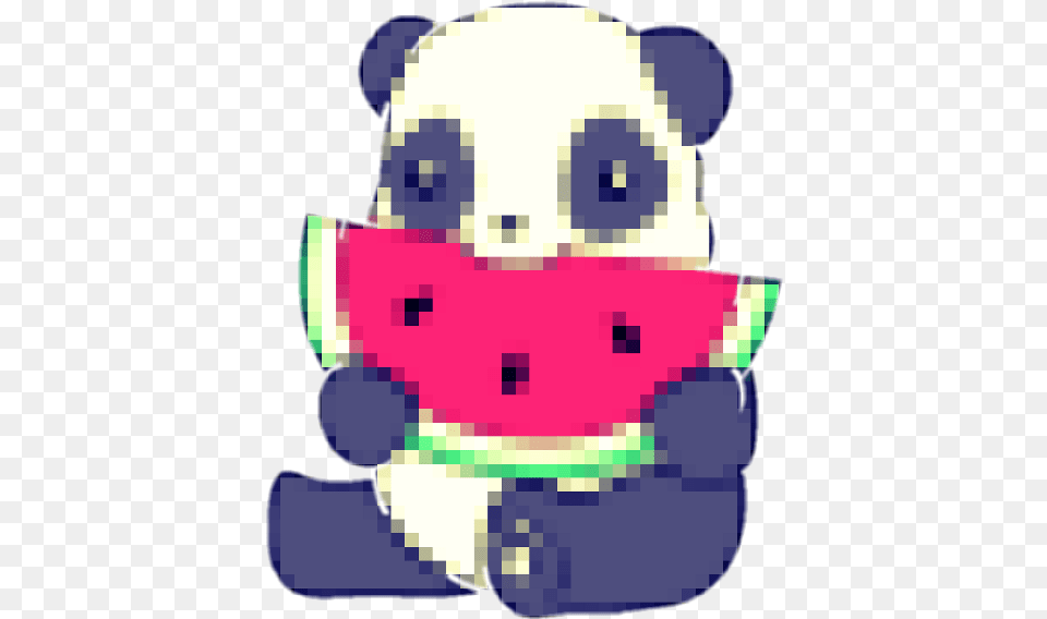 Cartoon Panda Eating Watermelon, Food, Fruit, Plant, Produce Free Transparent Png