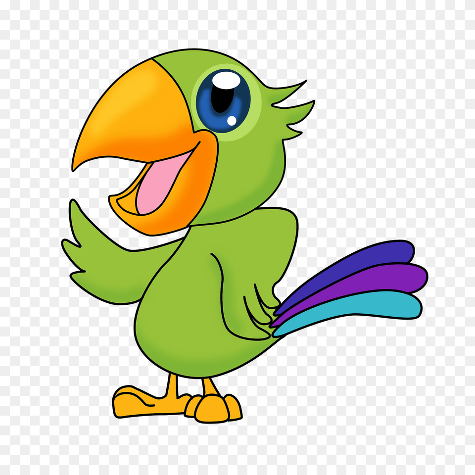 Cartoon Parrot Clipart, Animal, Beak, Bird, Fish Free Transparent Png