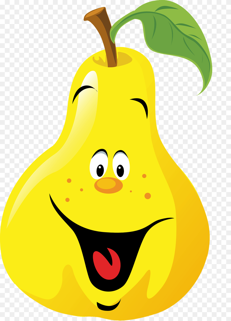 Cartoon Pear Clipart, Food, Produce, Plant, Fruit Png Image