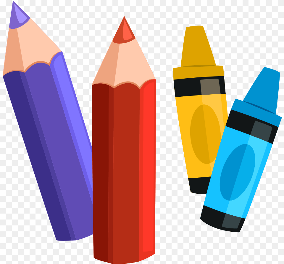Cartoon Pencil Crayons Cartoon Crayons And Pencils, Crayon, Dynamite, Weapon Free Transparent Png